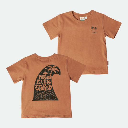 Kids T-Shirt "Forever Stoked Wave" - Boys